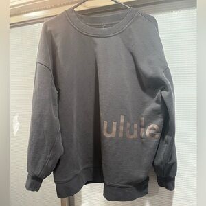 Lululemon Athletica Black Crew Neck Sweater Relaxed Fit